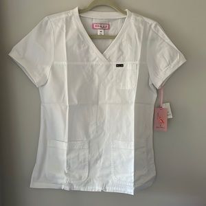 NWT Koi White Scrub Top Nicole Size XS